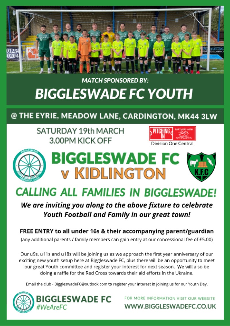 to the official website of Biggleswade FC Bedford, Bedfordshire